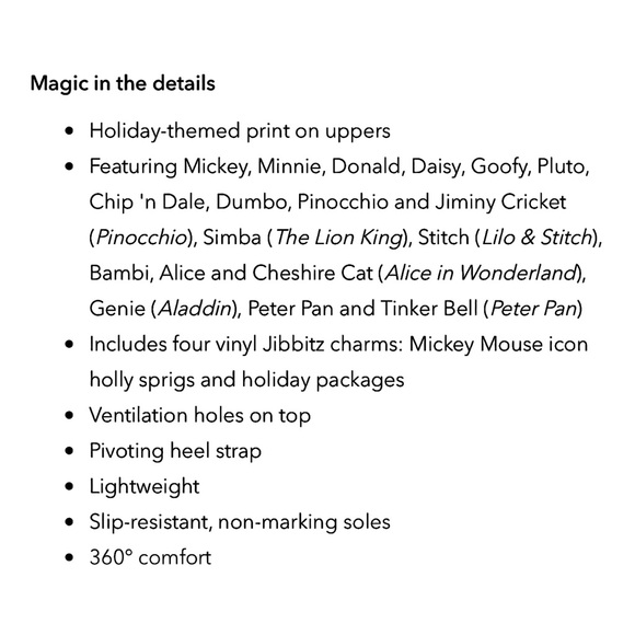 Mickey Mouse and Friends Holiday Clogs by Croc NWT - Picture 12 of 13